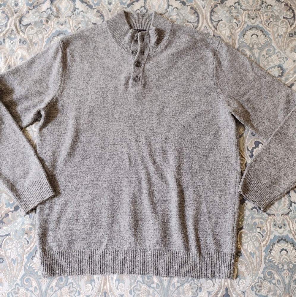 Jos. A. Bank Executive Collection 4 Button Mock Neck Pullover Sweater Sz XL